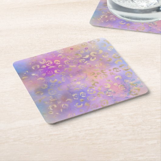 Design der Leopard-Paint-Serie 8 Rechteckiger Pappuntersetzer (angewinkelt)