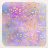 Design der Leopard-Paint-Serie 8 Rechteckiger Pappuntersetzer (Vorderseite)