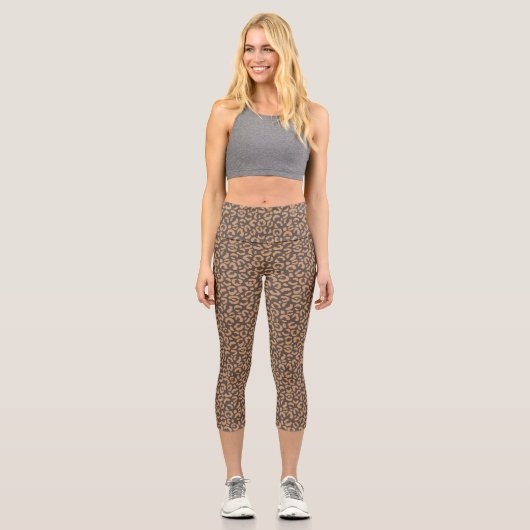 Design der Leopard-Serie 3 Capri Leggings (Vorderseite)