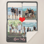 Design der Liebe "Heartfelt Family Foto Collage" Sherpadecke (Vorderseite)
