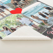 Design der Liebe "Heartfelt Family Foto Collage" Sherpadecke (3/4)
