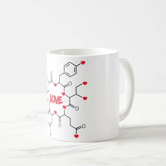 Design der Liebe-Tasse Kaffeetasse (VorderseiteRechts)
