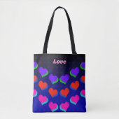 Design der Liebe "Wilder Spaß Neon" Tasche (Vorderseite)