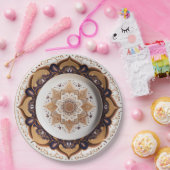 Design der lila Boho-Chic-Porzellan-China Pappteller (Party)