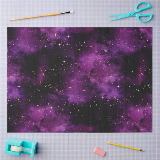 Design der lila Galaxy-Serie 1 Seidenpapier (Basteln)
