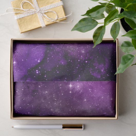 Design der lila Galaxy-Serie 3 Seidenpapier (Geschenk)