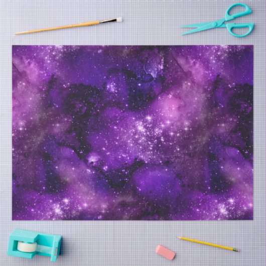 Design der lila Galaxy-Serie 3 Seidenpapier (Basteln)