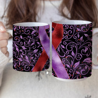 Design der lila Red Awareness Ribbon-Tasse Kaffeetasse
