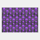 Design der lila Schädel- und Sonnenblumen-Serie 10 Geschenkpapier Set (Vorderseite 3)