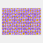 Design der lila Schädel- und Sonnenblumen-Serie 10 Geschenkpapier Set (Vorderseite 2)