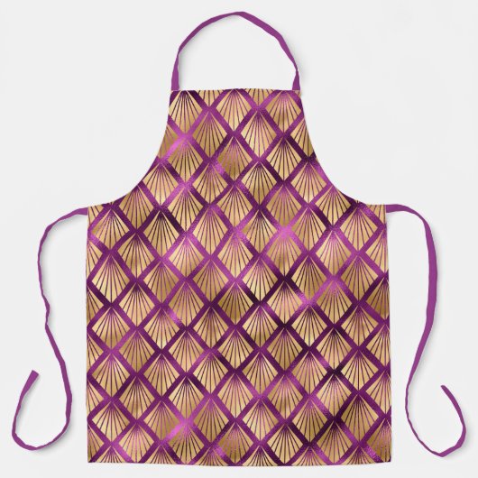 Design der lila und Gold Leopard-Serie 18 Schürze (Vorderseite)