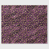 Design der lila und Gold Leopard-Serie 1 Geschenkpapier (Flach)