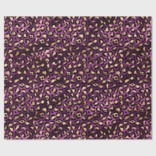 Design der lila und Gold Leopard-Serie 1 Geschenkpapier (Flach)
