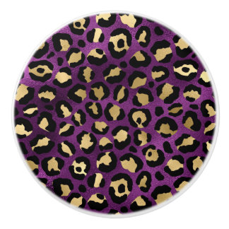 Design der lila und Gold Leopard-Serie 1 Keramikknauf