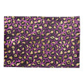 Design der lila und Gold Leopard-Serie 1 Kissenbezug (Rückseite)