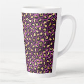Design der lila und Gold Leopard-Serie 1 Milchtasse (Rechts)