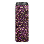 Design der lila und Gold Leopard-Serie 1 Thermosbecher (Rückseite)