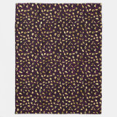 Design der lila und Gold Leopard-Serie 2 Fleecedecke (Vorderseite)