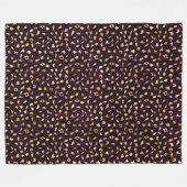 Design der lila und Gold Leopard-Serie 2 Fleecedecke (Vorderseite (Horizontal))