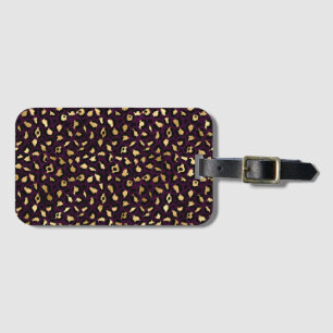 Design der lila und Gold Leopard-Serie 2 Gepäckanhänger