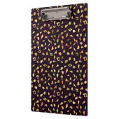 Design der lila und Gold Leopard-Serie 2 Klemmbrett (Links)