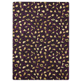Design der lila und Gold Leopard-Serie 2 Klemmbrett (Rückseite)