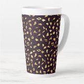 Design der lila und Gold Leopard-Serie 2 Milchtasse (Rechte Ecke)