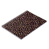 Design der lila und Gold Leopard-Serie 2 Notizblock (Linke Seite)