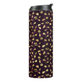 Design der lila und Gold Leopard-Serie 2 Thermosbecher (Nach links gedreht)