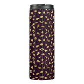 Design der lila und Gold Leopard-Serie 2 Thermosbecher (Rückseite)
