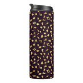 Design der lila und Gold Leopard-Serie 2 Thermosbecher (Nach rechts gedreht)