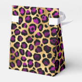 Design der lila und Gold Leopard-Serie 4 Geschenkschachtel (Rückseite)
