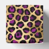 Design der lila und Gold Leopard-Serie 4 Geschenkschachtel (Oben)