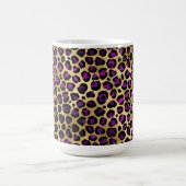 Design der lila und Gold Leopard-Serie 4 Kaffeetasse (Mittel)