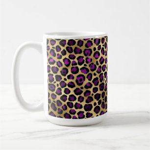 Design der lila und Gold Leopard-Serie 4 Kaffeetasse