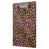 Design der lila und Gold Leopard-Serie 4 Klemmbrett (Links)