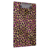 Design der lila und Gold Leopard-Serie 4 Klemmbrett (Rechts)