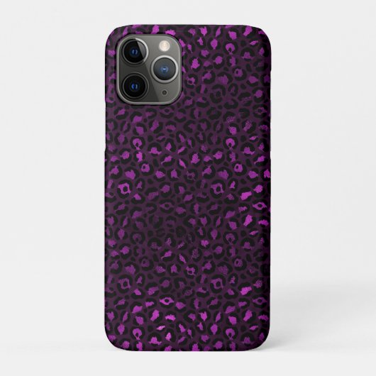 Design der lila und Gold Leopard-Serie 5 Case-Mate iPhone Hülle (Rückseite)