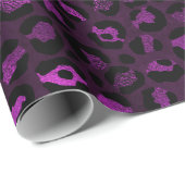 Design der lila und Gold Leopard-Serie 5 Geschenkpapier (Rolleneckpunkt)