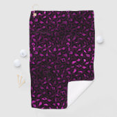 Design der lila und Gold Leopard-Serie 5 Golfhandtuch (Insitu)
