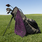 Design der lila und Gold Leopard-Serie 5 Golfhandtuch (Gras)