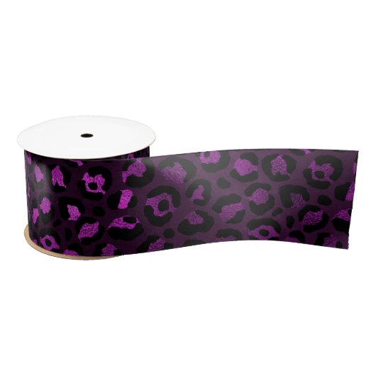 Design der lila und Gold Leopard-Serie 5 Satinband (Spule)