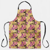 Design der lila und Gold Leopard-Serie 7 Schürze (Vorderseite)