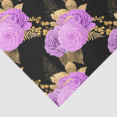 Design der lila und goldenen Blumenserie 12 Seidenpapier (Ausschnitt)