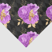 Design der lila und goldenen Blumenserie 16 Seidenpapier (Ausschnitt)