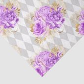 Design der lila und goldenen Blumenserie 2 Seidenpapier (Ausschnitt)