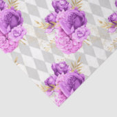 Design der lila und goldenen Blumenserie 7 Seidenpapier (Ausschnitt)