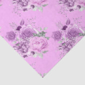 Design der lila und silbernen Blumenserie 11 Seidenpapier (Ausschnitt)