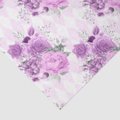 Design der lila und silbernen Blumenserie 16 Seidenpapier (Ausschnitt)