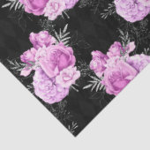 Design der lila und silbernen Blumenserie 18 Seidenpapier (Ausschnitt)